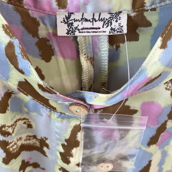 (A55) Free People Intimately Goddess Sleep Shirt in Soft Lime Combo, Sz S, NWT - Picture 5 of 9